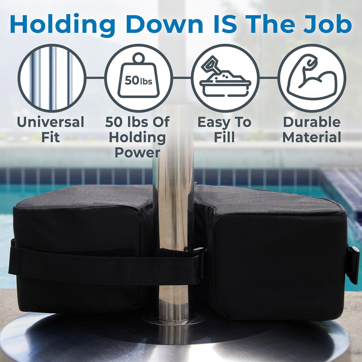 Half Round Umbrella Base Weight Bag B1059