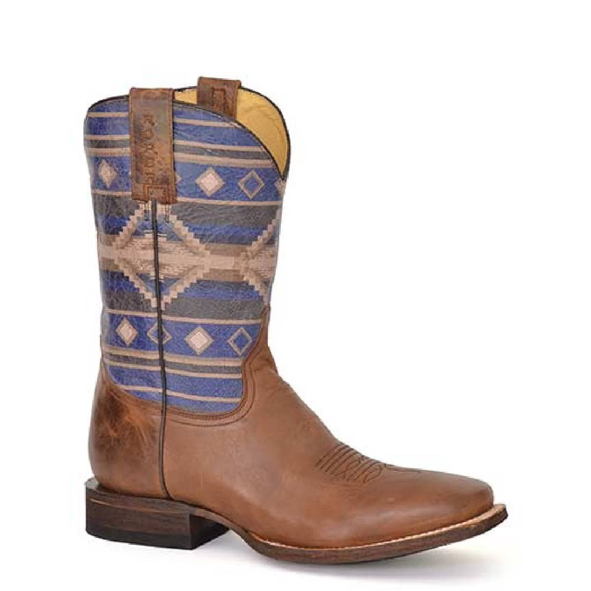 Tan Leather Roper Boots E55829