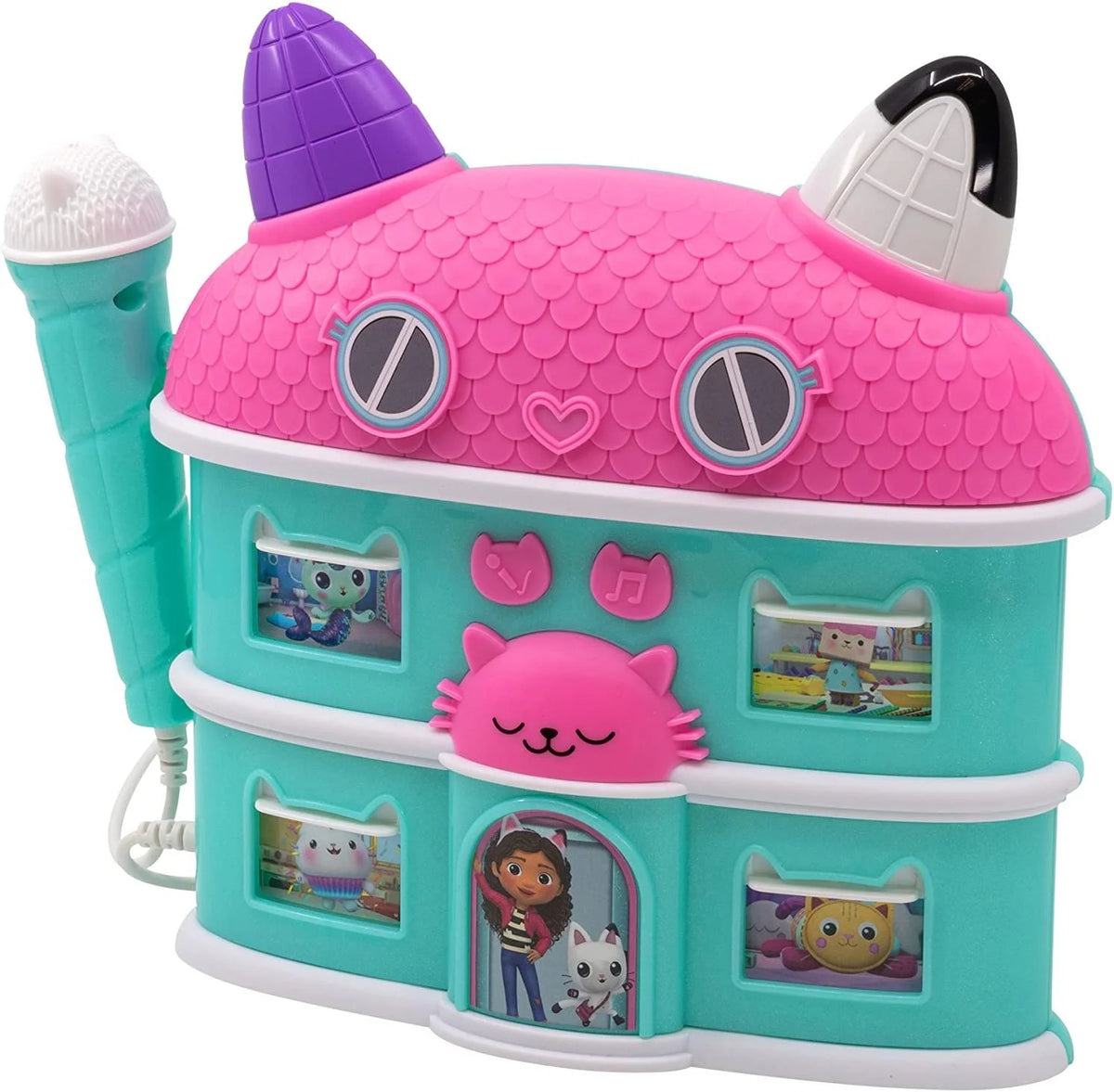 Gabby Sing Along Boom Box Speaker with Microphone, Karaoke Machine with Built in Music and Sound Effects M64657
