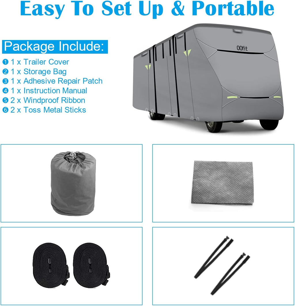 Upgraded 5-ply Class C RV Cover Fits 23'-26' RVs T7347