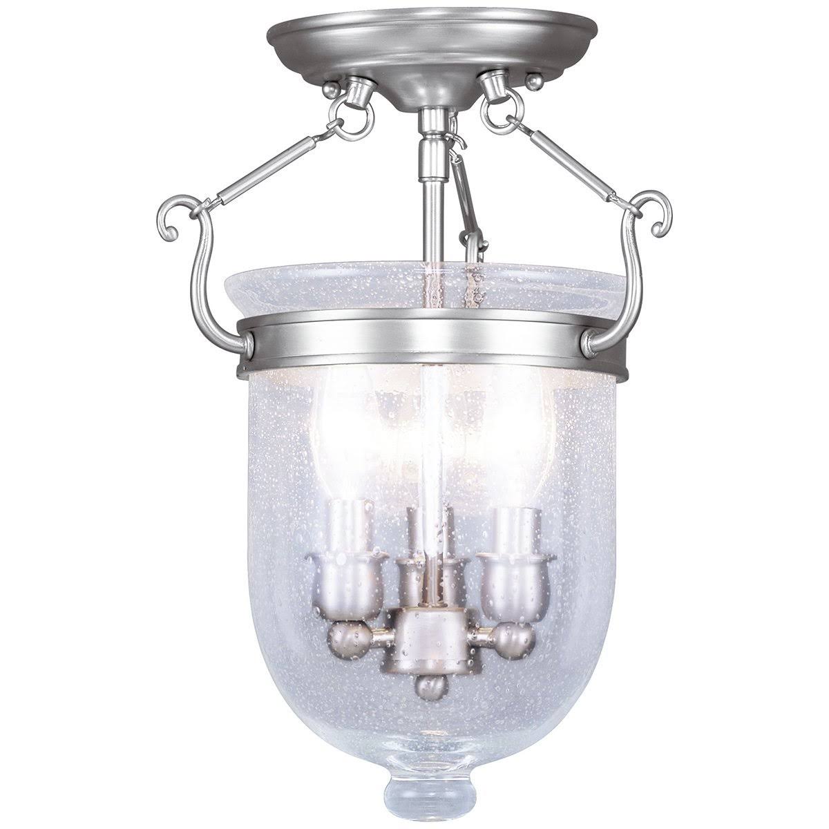 Antique Brass 3 Light Flush Mount I1923