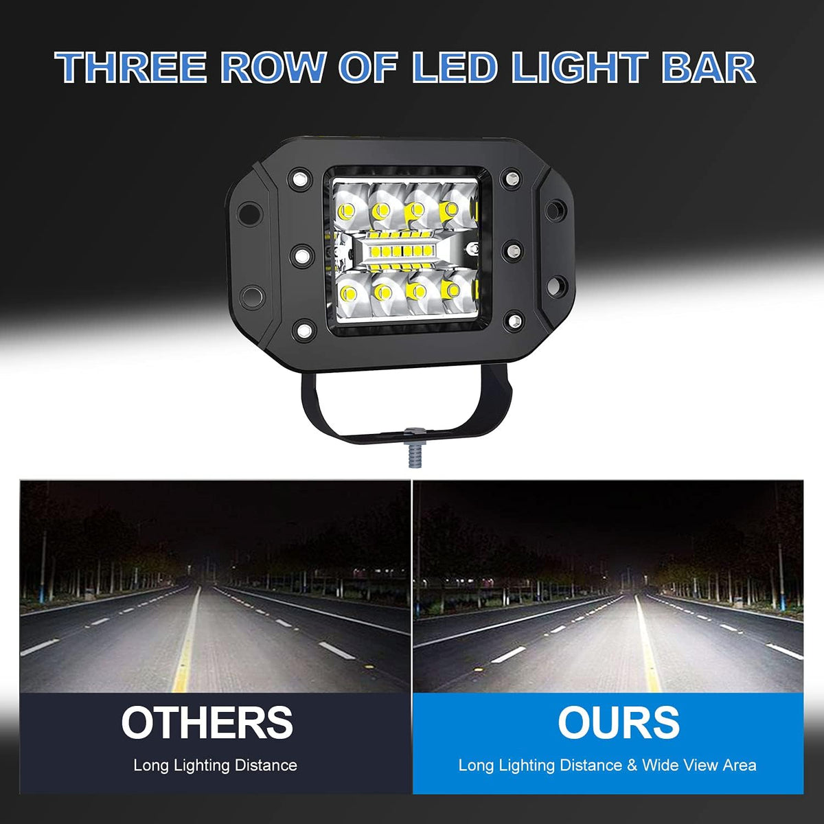 4PCS 42W LED Light Pods Spot Flood Combo Beam Work Light H698747