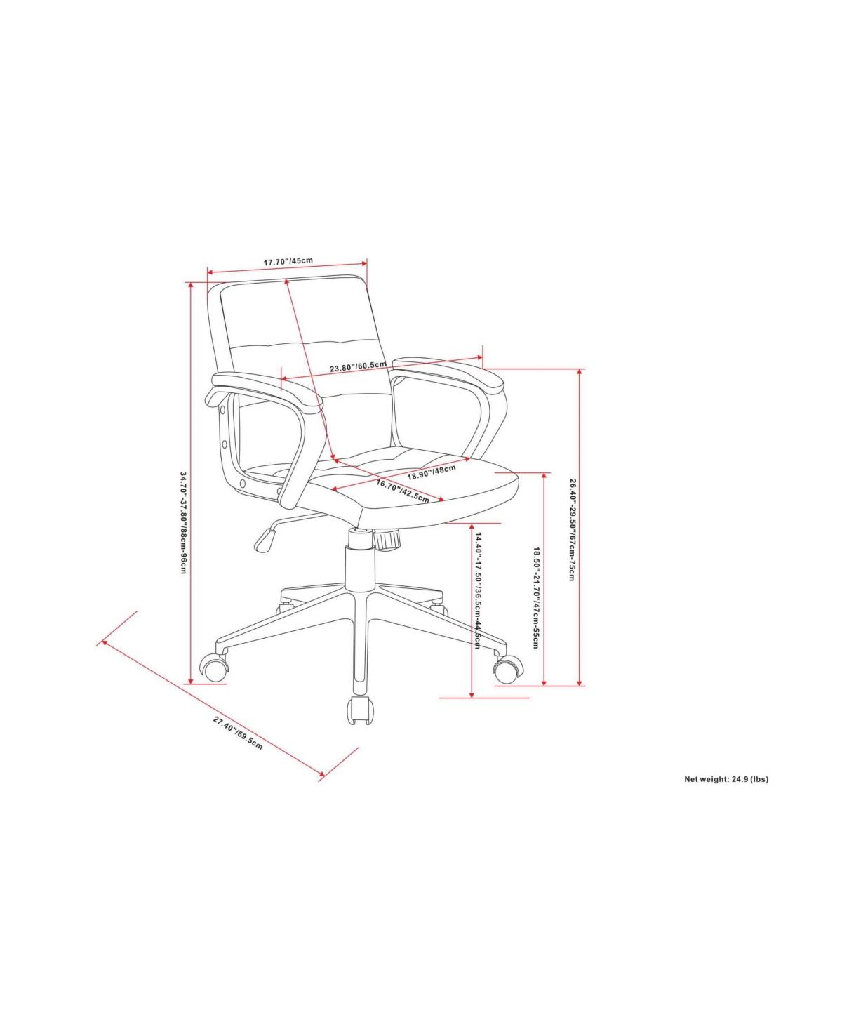Distressed Brown Swivel Executive Office Chair J59527