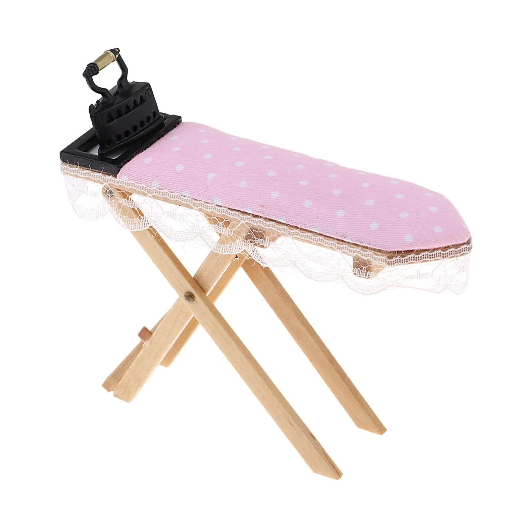 Vintage Dollhouse Miniature Wooden Ironing Board Table V467434