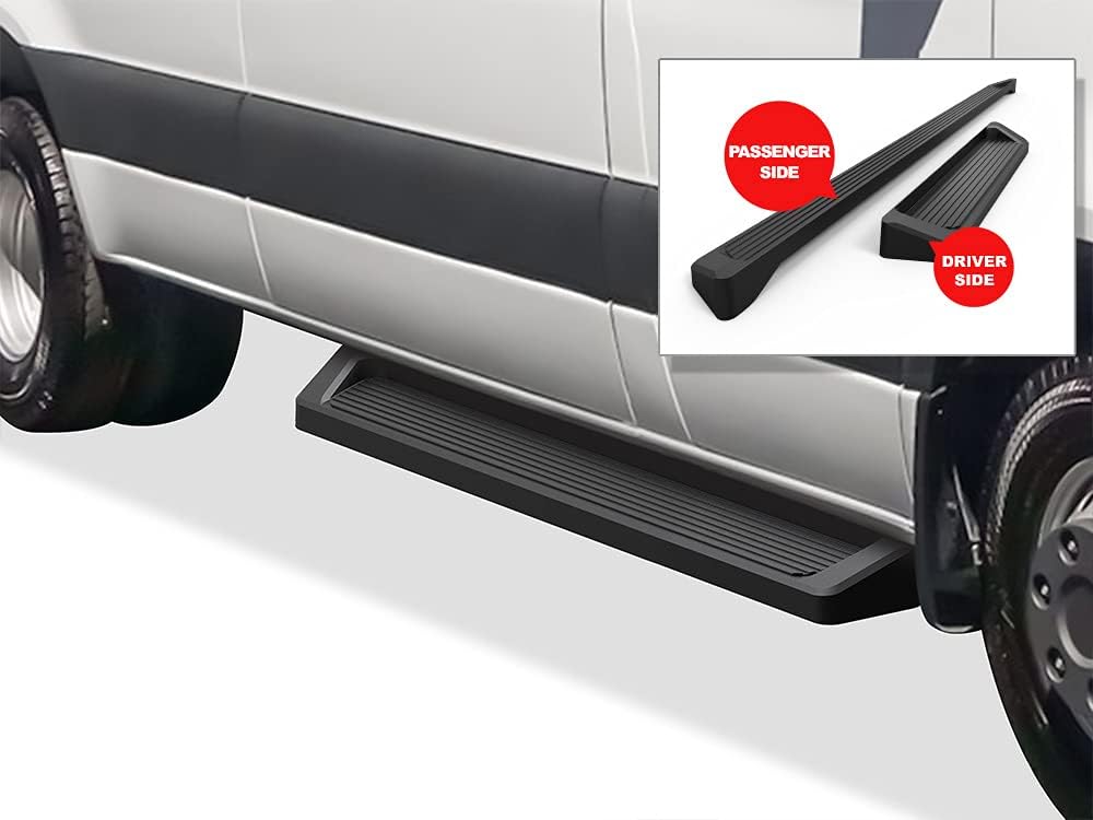 Silver Powder Coated 5 inches Running Boards for Sprinter Van V3964