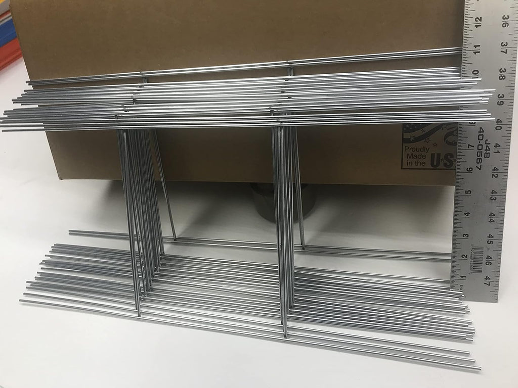 50 Pack Galvanized Wire Double H-Frame Stake 24 Tall 10 Wide Sign Holder C64453
