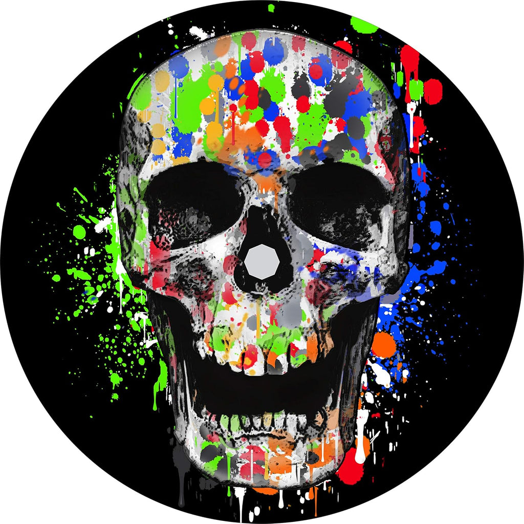Splatter Skull Spare Tire Cover T7658