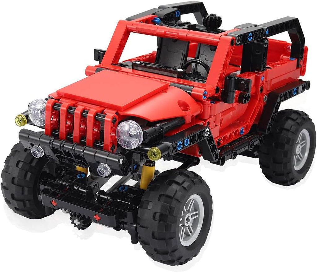 Yellow Off-Road Pickup Truck Building Blocks Toy Car with Brick Separator N39260