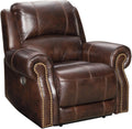 Brown Power Recliner with Adjustable Headrest L70838