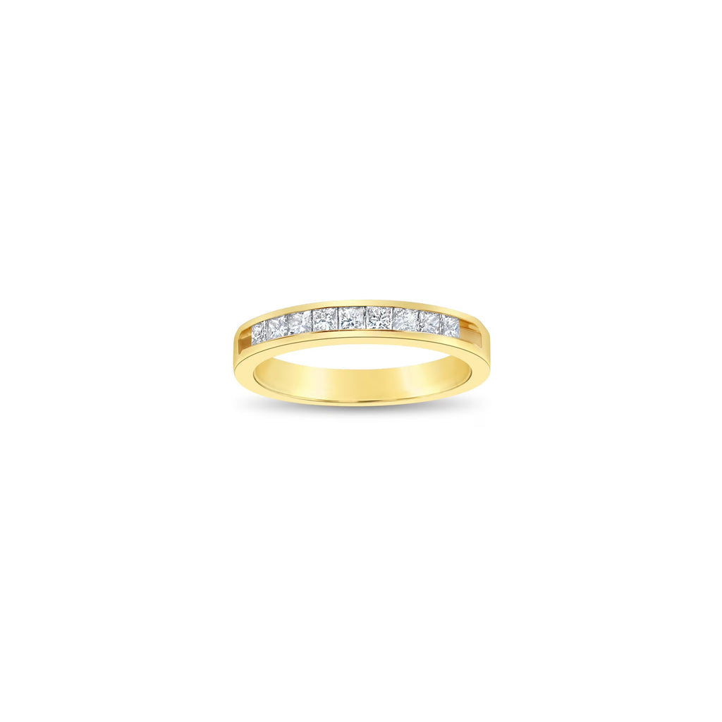 Princess Cut Channel Diamond Wedding Band J662035