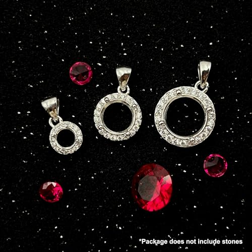 925 Sterling Silver Pendant Blank Prong Settings 4 Claws Jewelry Base Mounting V8931