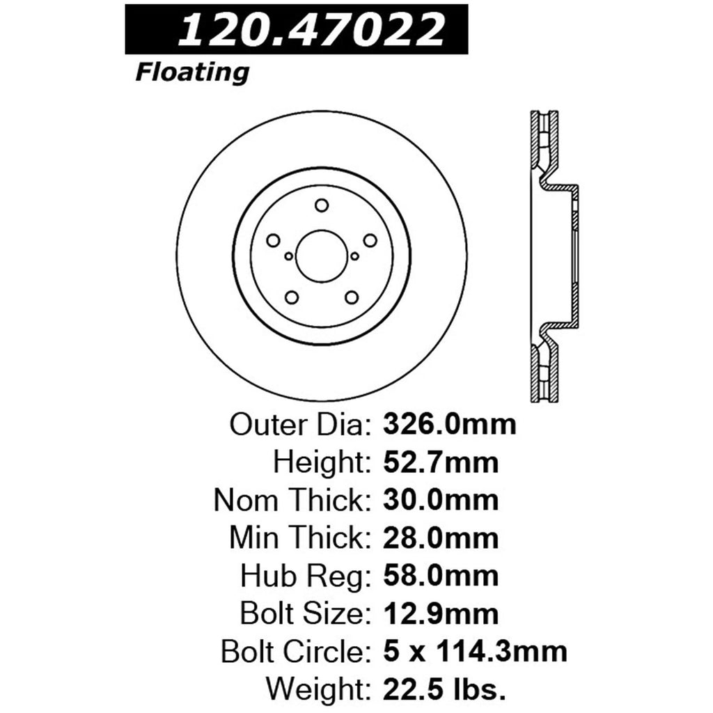 Slotted Brake Rotor G57595