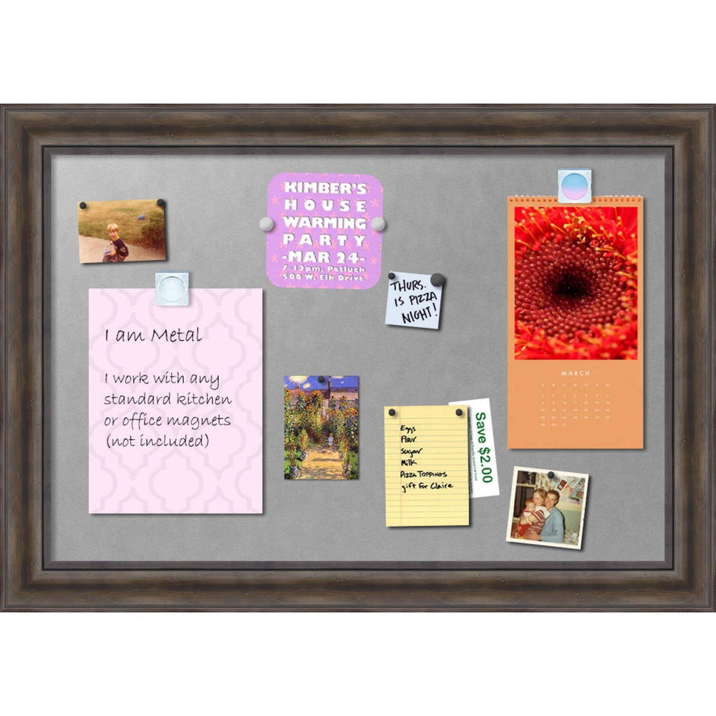 Rustic 34 inch x 26 inch Framed Magnetic Board M45005