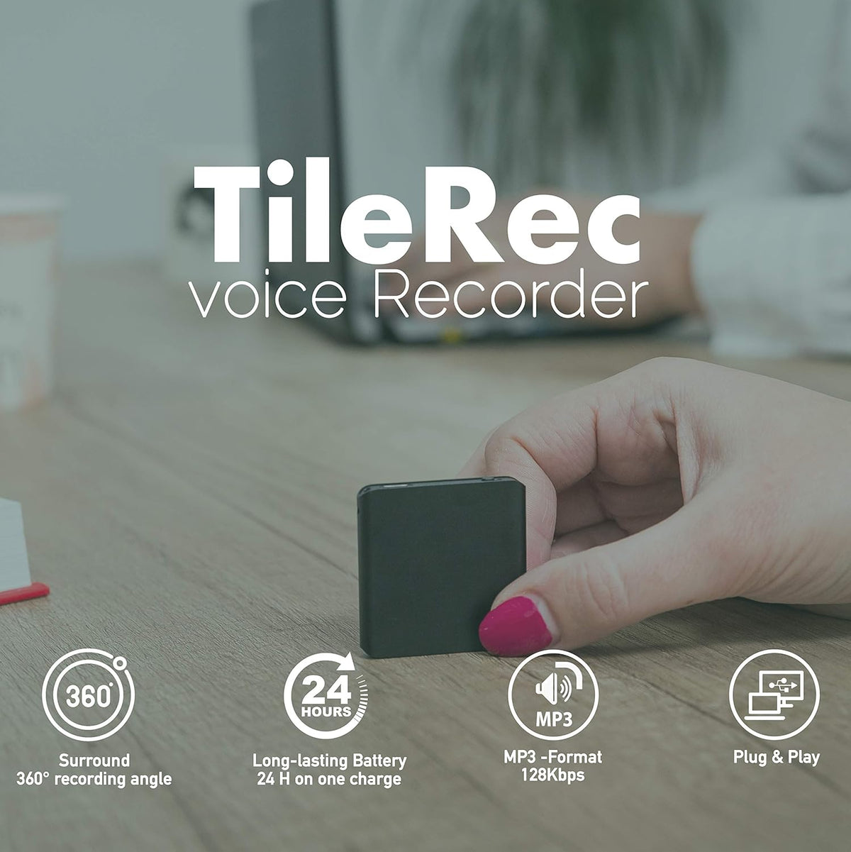 Slimmest Voice Activated Recorder, 145 Hours Recording Capacity, MP3, 24 Hours Battery, Metal Case, Pack of 2 I49003
