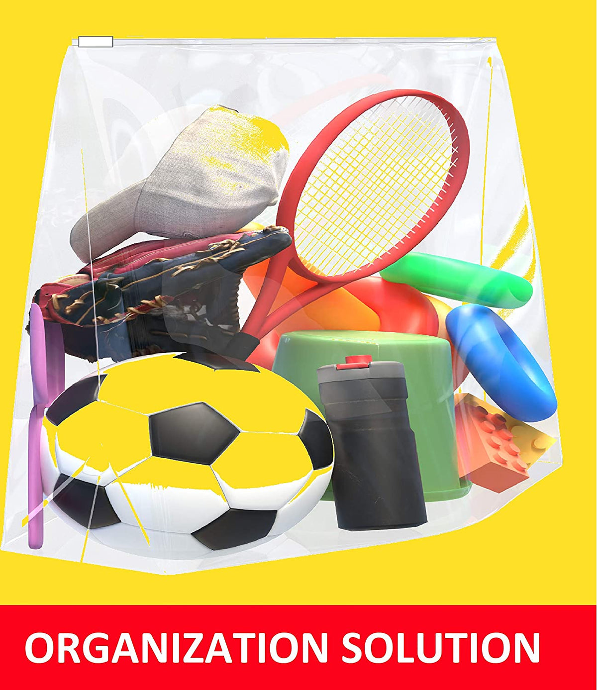 10 COUNT 5 Gallon 3 Mil Plastic Bag with Slider Top O672