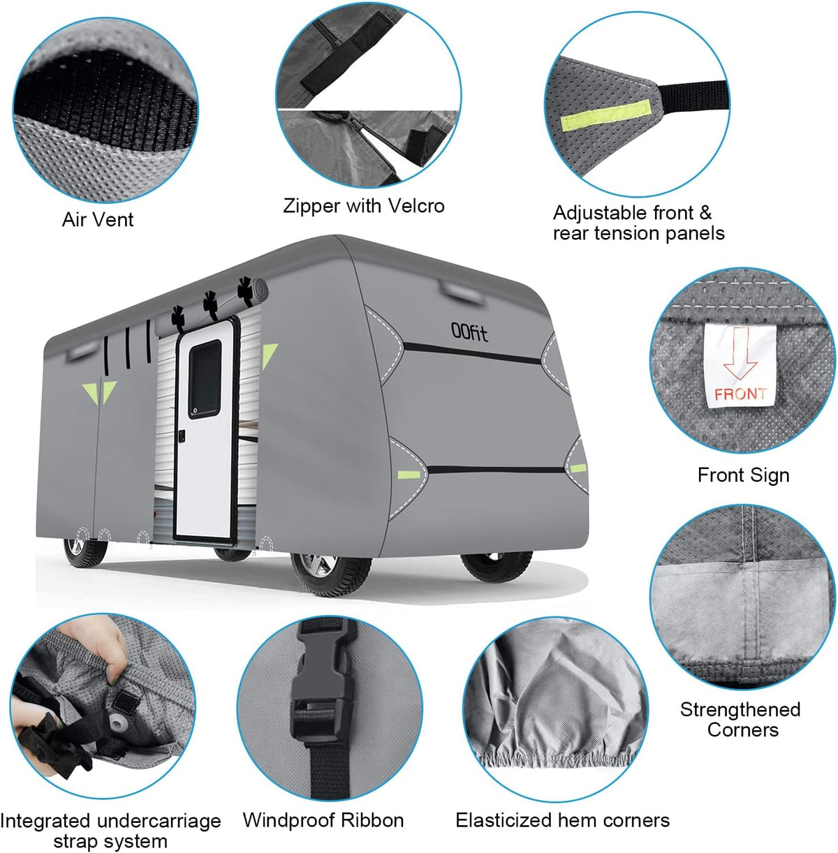 Upgraded 5-ply Class C RV Cover Fits 23'-26' RVs T7347