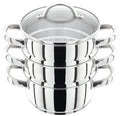 3 Tier Steamer Set, Silver, 24 cm P75184