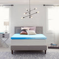 Gel Infused Memory Foam Topper, Blue, Queen O510