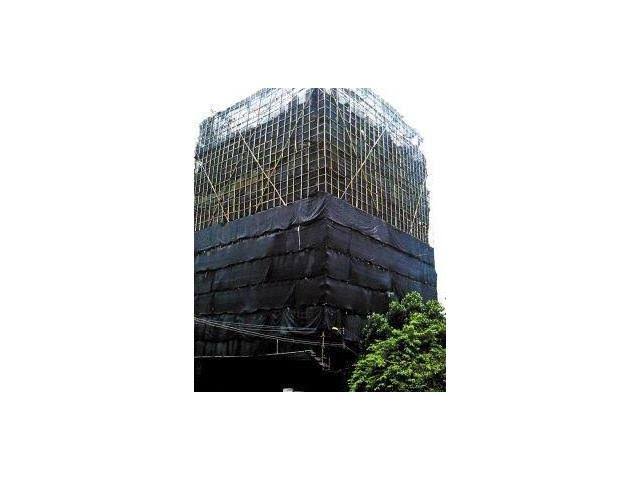 Fire Retardant Vertical Debris Safety Netting, 12&H x 200&W, Black B79635