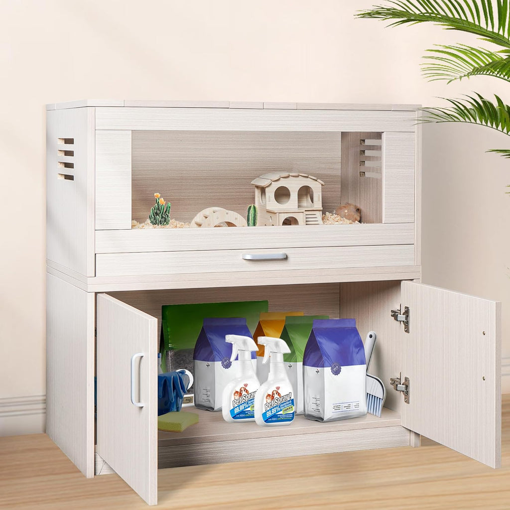 Guinea Pig Cage with Storage Cabinet Q7298