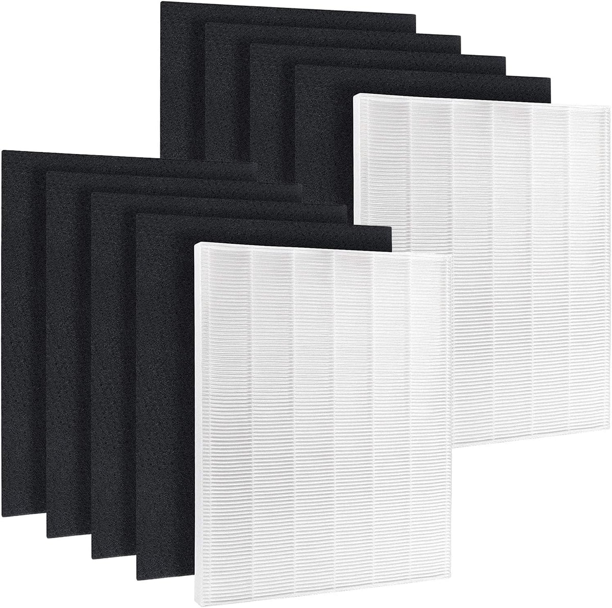 2 Pack True HEPA Replacement Filter with 8 Activated Carbon Prefilters S888639