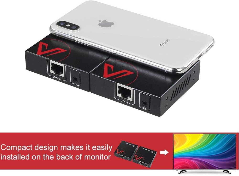 HDMI Extender over Cat5e/6/6a/7 up to 1080P@60Hz 164ft with IR Remote Control A718
