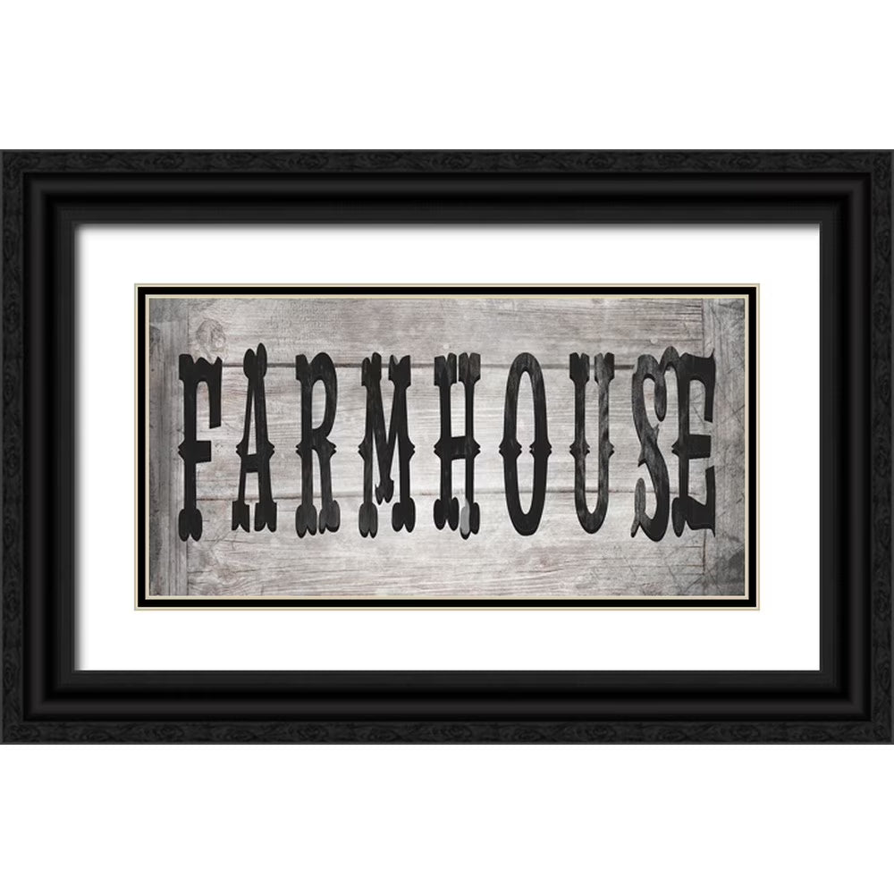 Black Ornate Wood Framed Art Print N3891