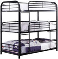 Twin Triple Bunk Bed in Black F697297