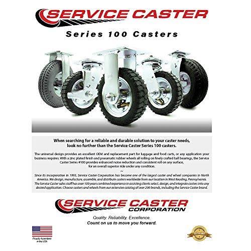 12x22 x 3.5x22 Black Pneumatic Rubber Wheel Swivel Caster S5303