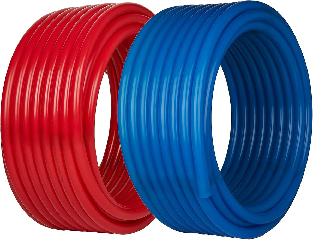Blue & Red 1/2 inch 2 x100 ft (200 ft) Pex-A Pipe/Tubing with Pipe Cutter C806368