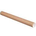 Kraft Mailing Tubes with Caps 2" x 24" 6/Case F59415