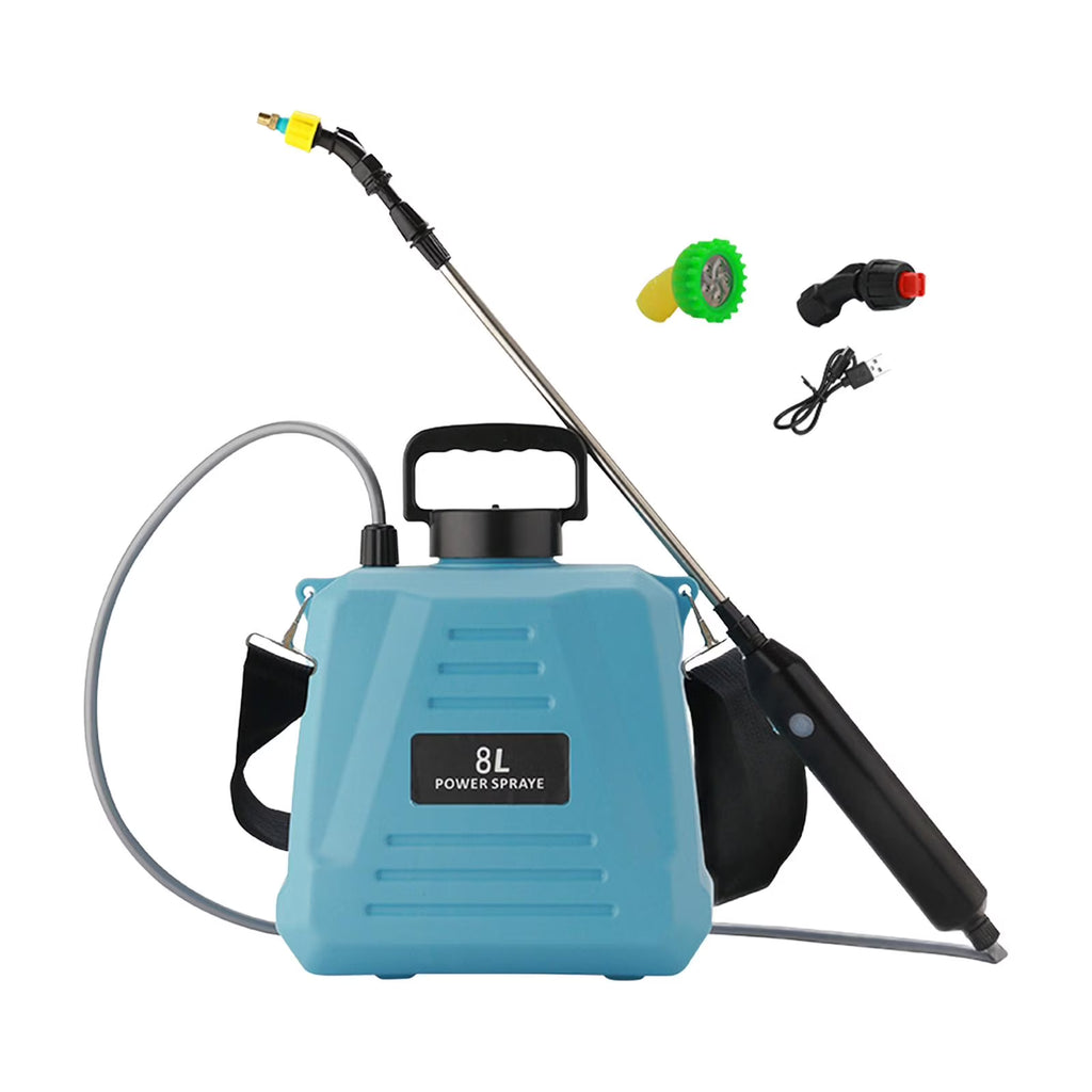 Blue 8 L Electric Garden Sprayer with Shoulder Strap C44621
