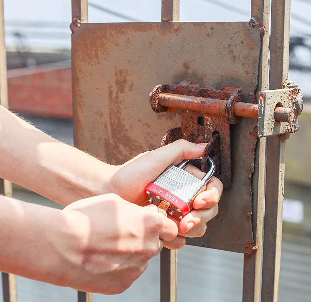 24 Keyed-Alike Padlocks with 1.25” Shackle, 48 Keys, Hardened Steel Case, Brass Cylinder U8325