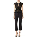 Black Lace Keyhole Top O933