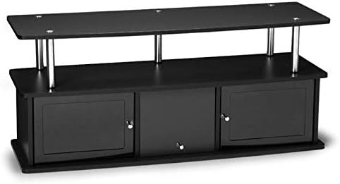 Black 3 Storage Cabinets TV Stand P285