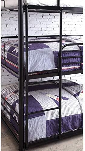 Twin Triple Bunk Bed in Black F697297