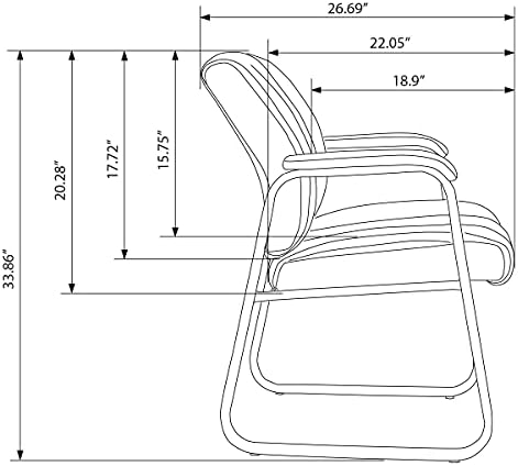 Brown/black Guest Chair M494