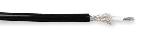 Coaxial Cable, 20 Awg, Black, PVC E198926