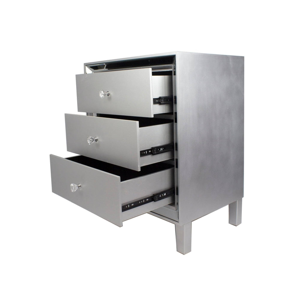 Silver 3-Drawer Accent Cabinet I2825