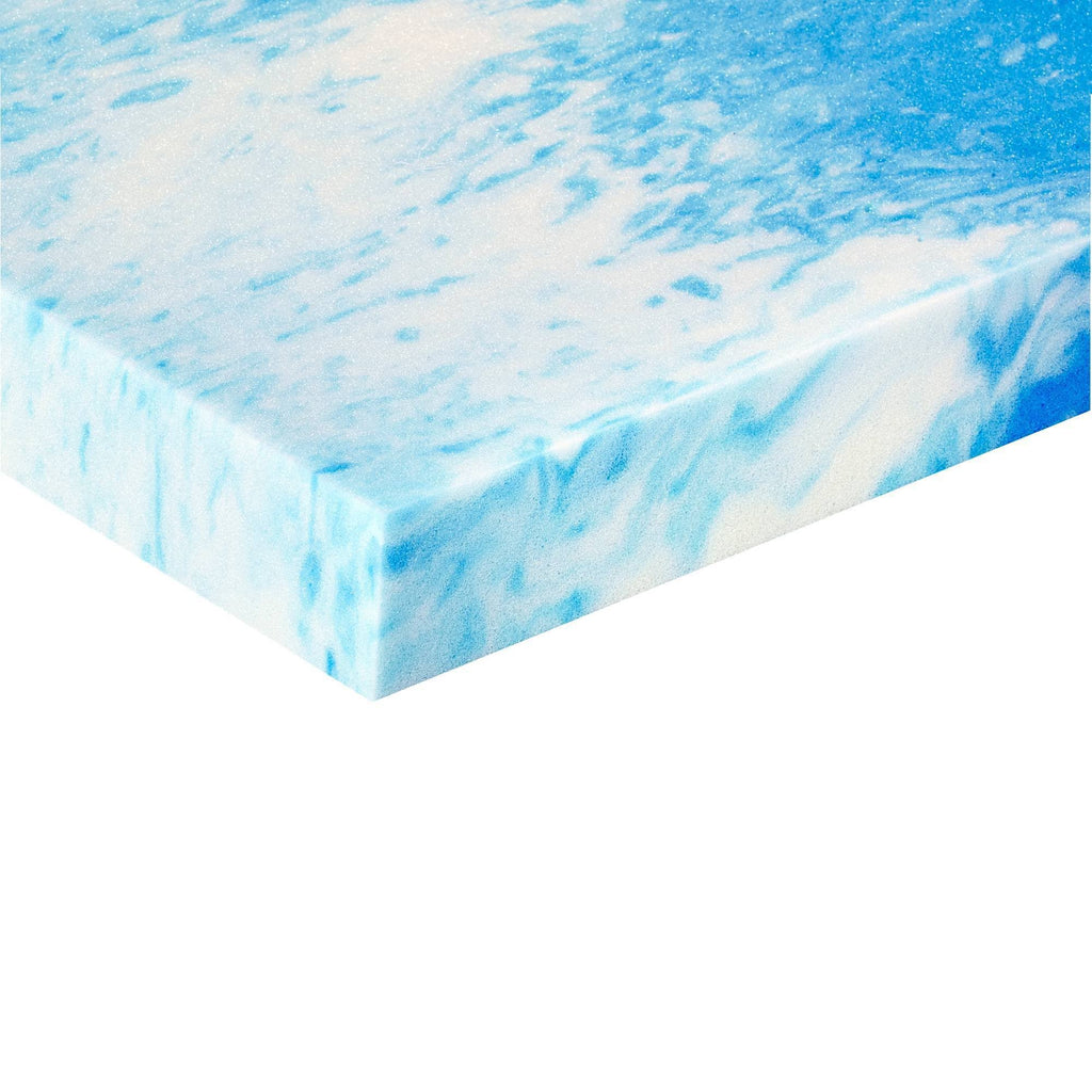 Gel Infused Memory Foam Topper, Blue, Queen O510