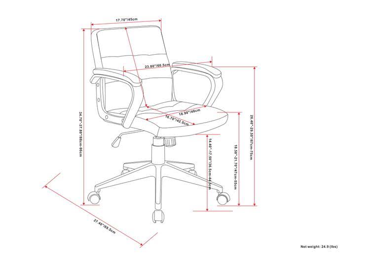 Distressed Brown Swivel Executive Office Chair J59527