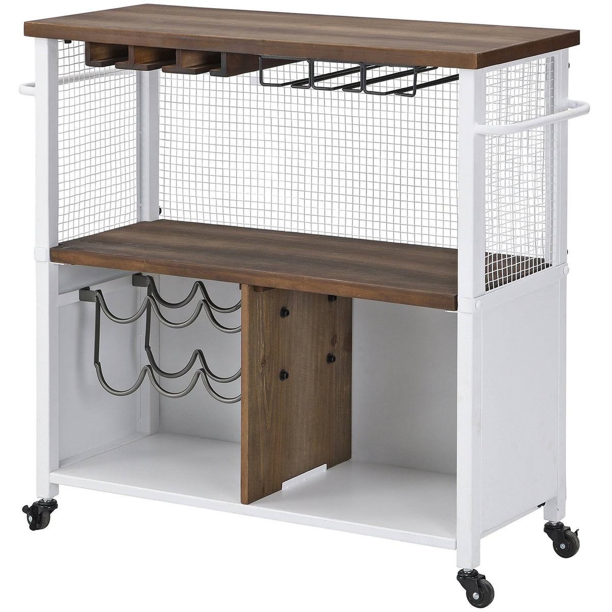 White Farmhouse Kitchen Cart P728