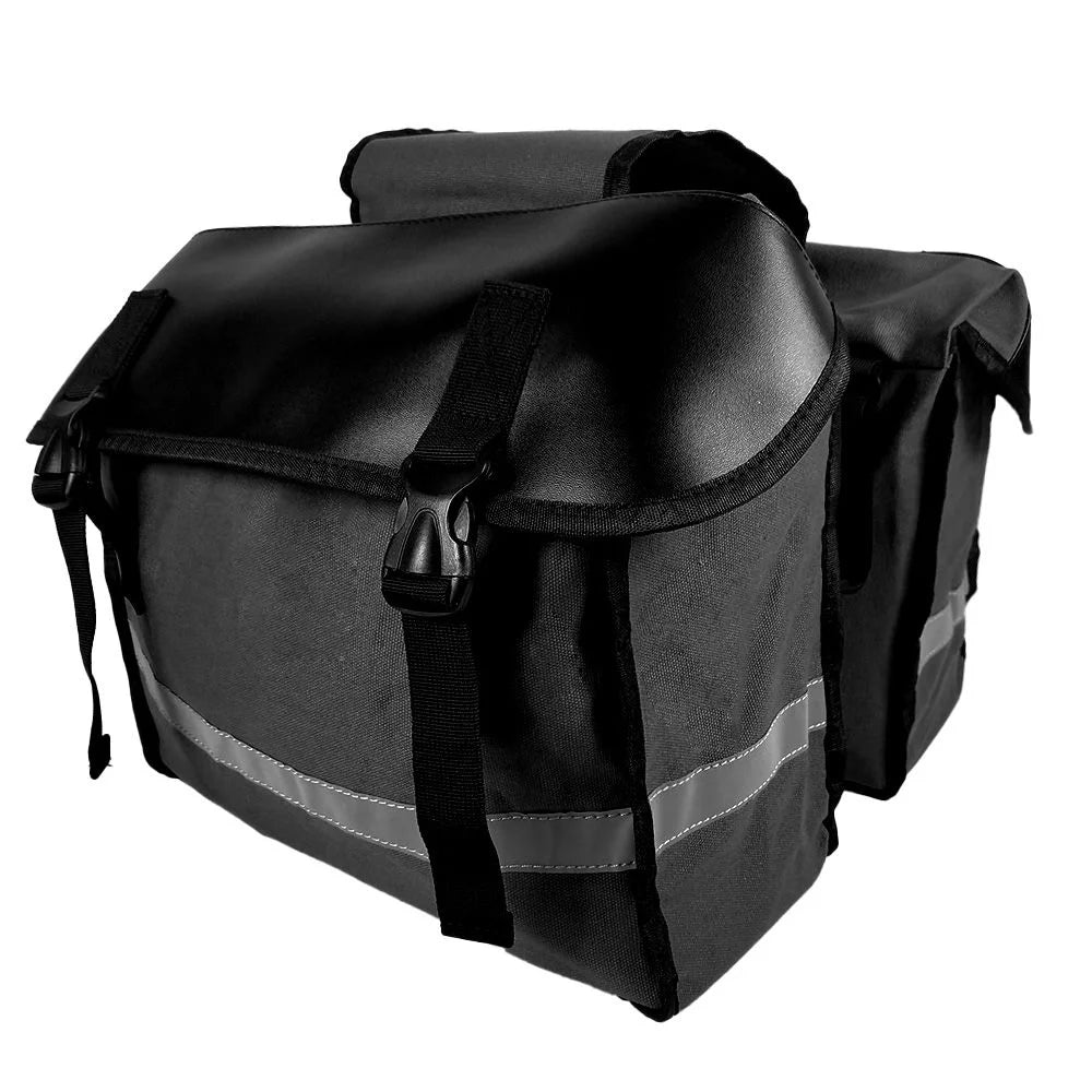 Black Canvas Motorcycle Saddle Bag P3608