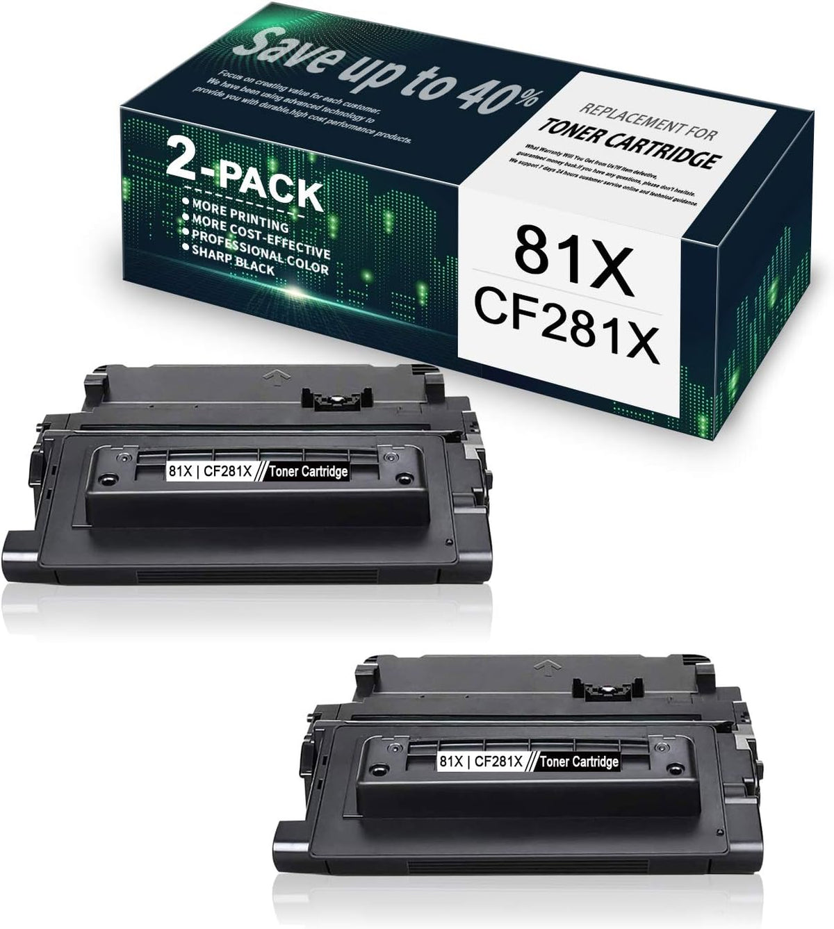 2-Pack Black Compatible Toner Cartridge M7205