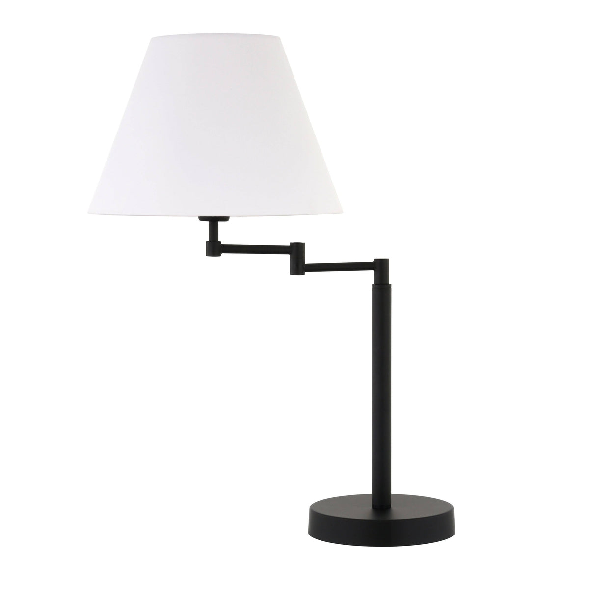 Blackened Bronze Swing Arm Table Lamp with Empire Shade E608