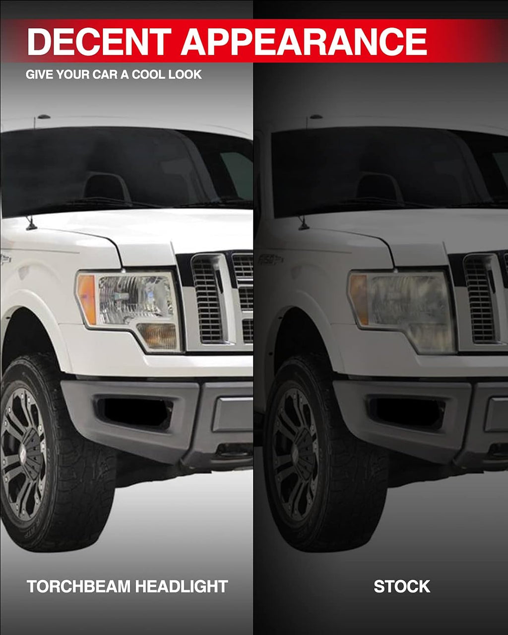 Chrome Housing Headlight Assembly for 2009-2014 F150 Q5582