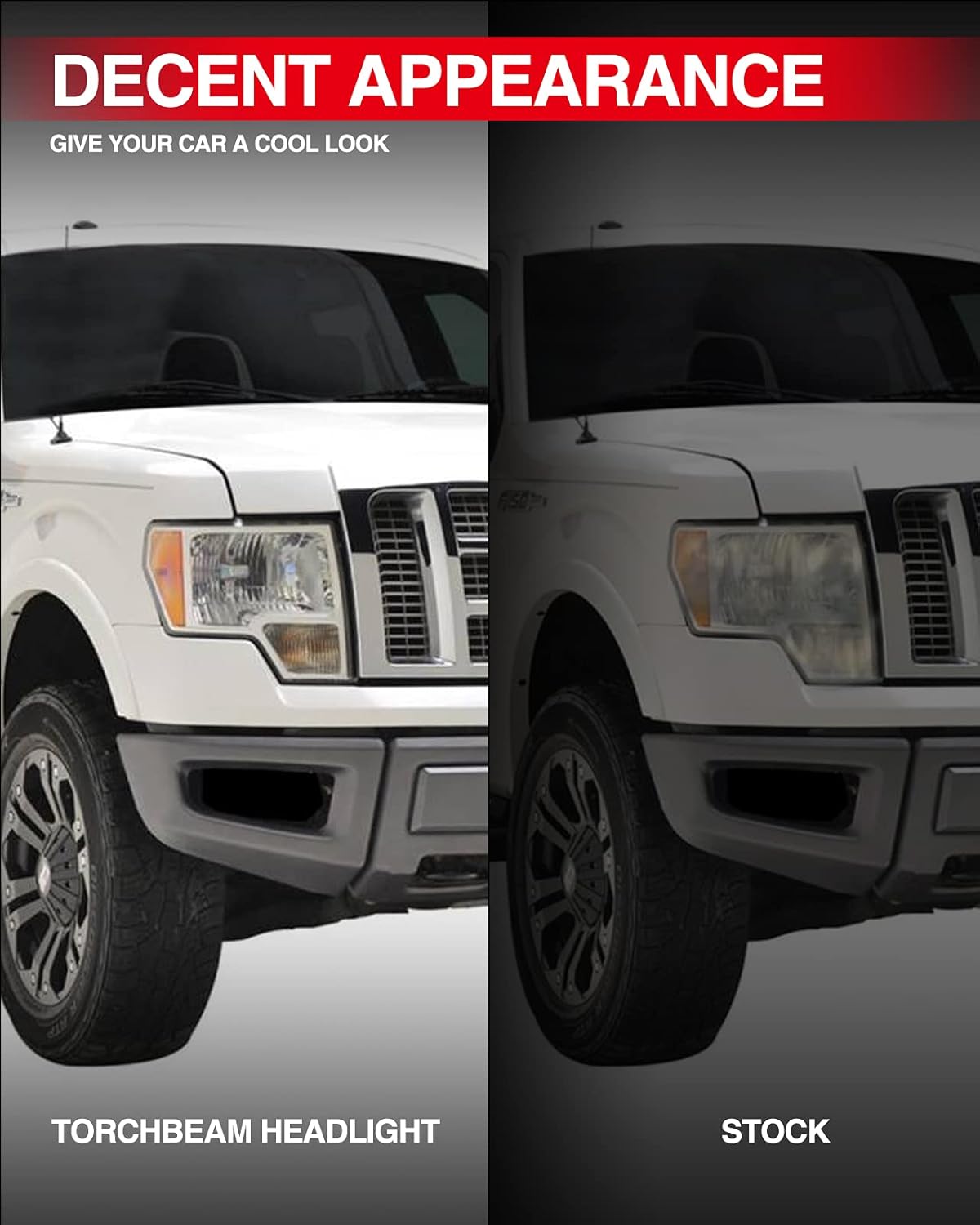 Chrome Housing Headlight Assembly for 2009-2014 F150 Q5582