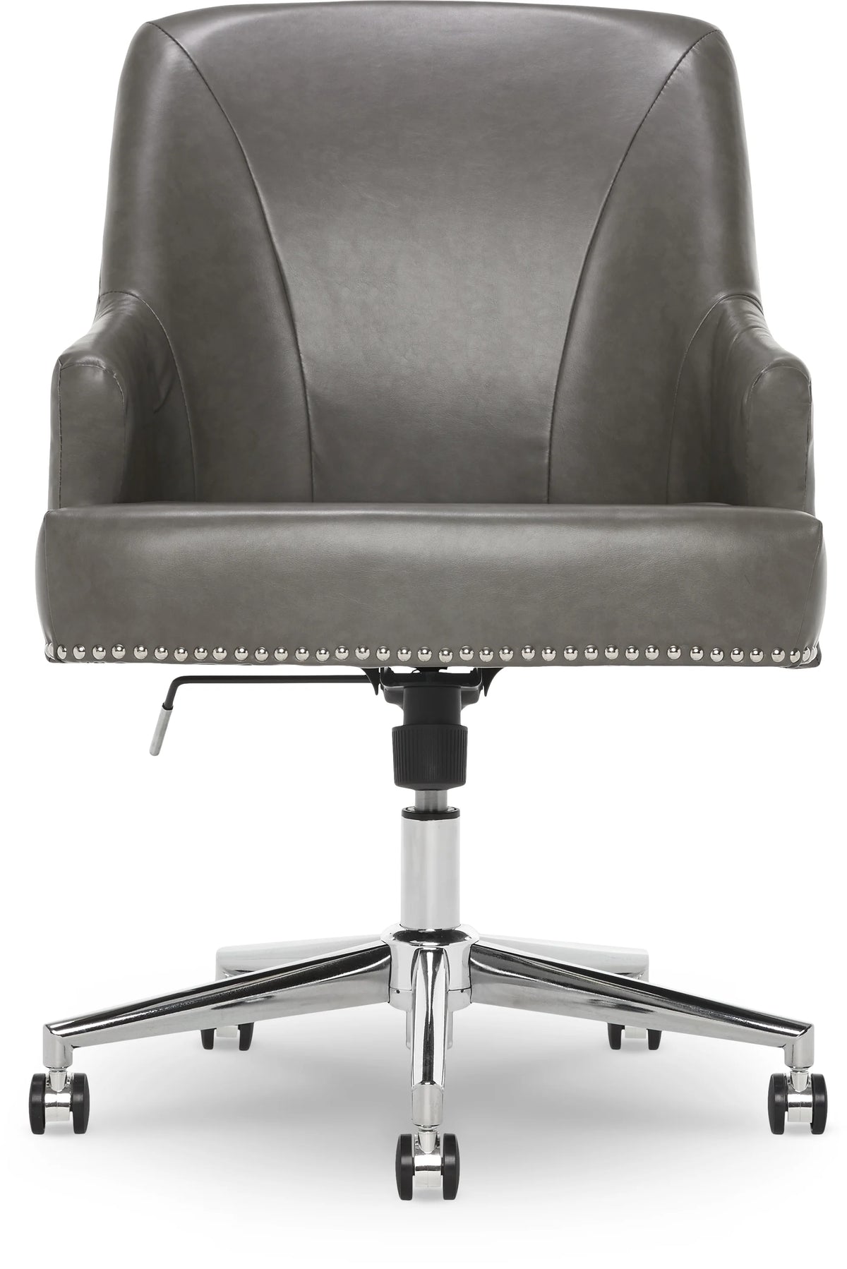 Gray Bonded Leather Desk Office Chair X47217