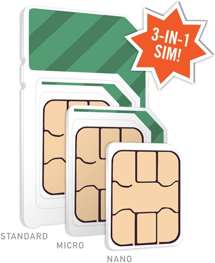 12GB 5G • 4G LTE Data Unlimited Talk & Text 3 Months 3-in-1 GSM SIM Card M74571
