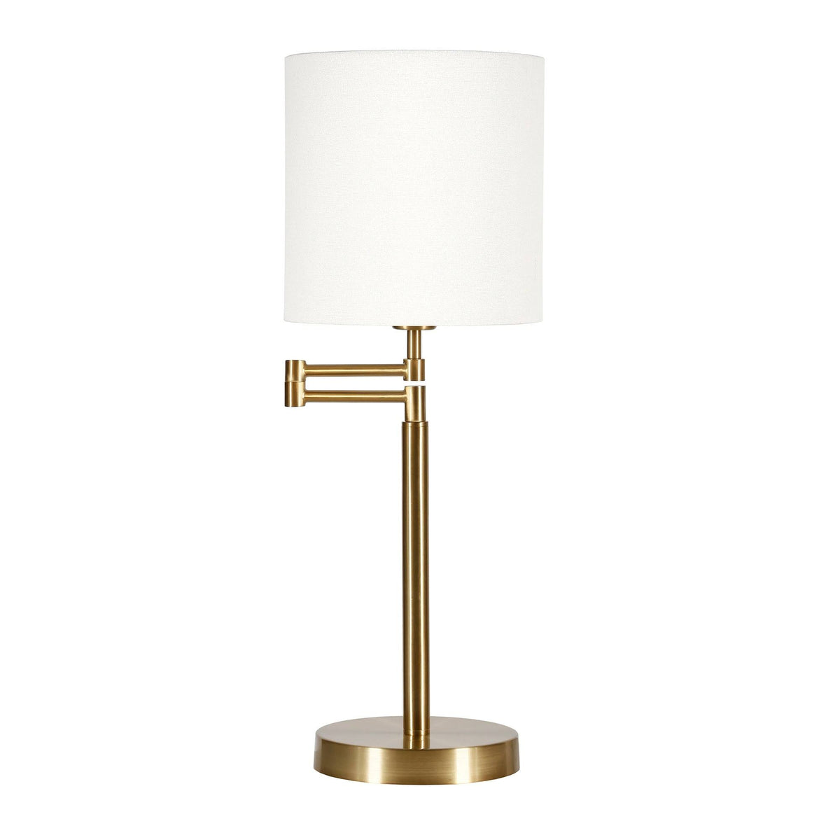 Blackened Bronze Swing Arm Table Lamp with Empire Shade E608
